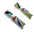 Genuine Sterling Silver Multicolor Inlay Earrings EX54041